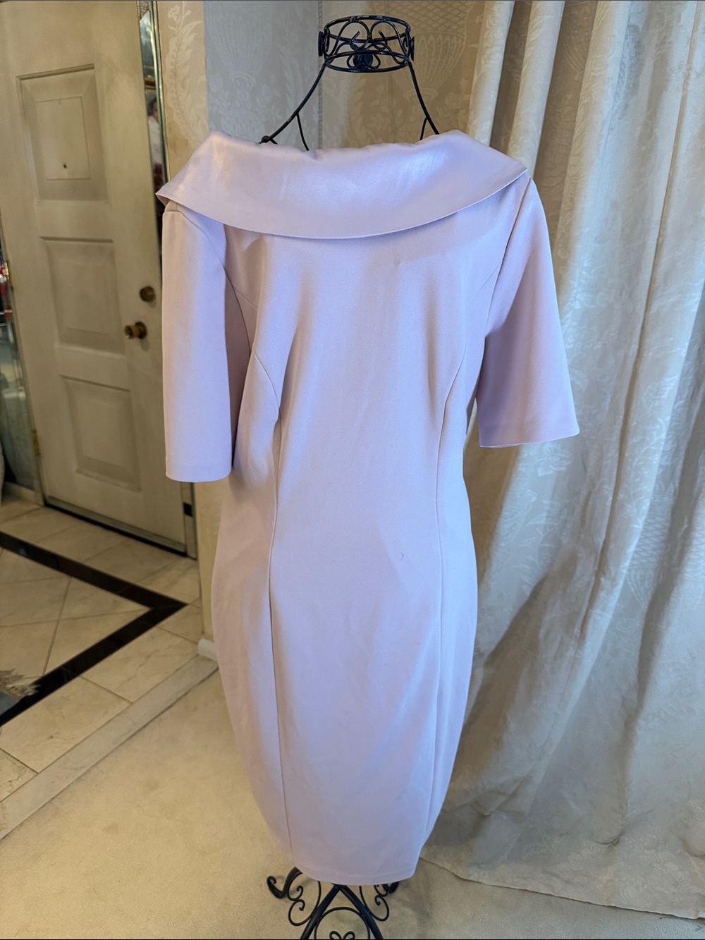White House Black Market Lilac Off-Shoulder Midi Dress